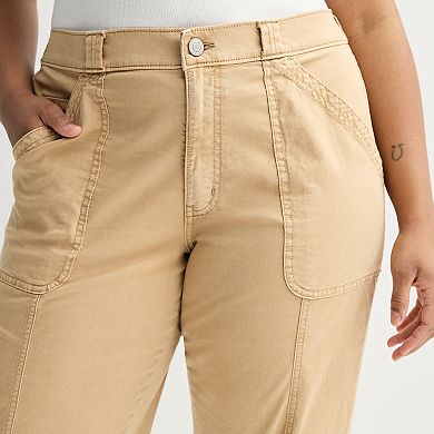 Juniors' Plus Size SO® Mid Rise Utility Joggers