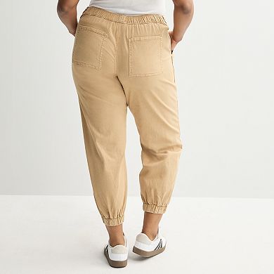Juniors' Plus Size SO® Mid Rise Utility Joggers