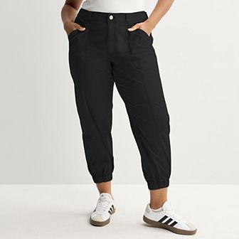 Juniors' Plus Size SO® Mid Rise Utility Joggers