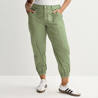 Juniors' Plus Size SO® Mid Rise Utility Joggers