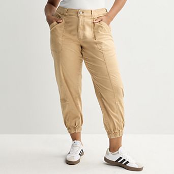 Juniors' Plus Size SO® Mid Rise Utility Joggers