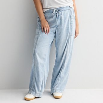 Plus Size SO® Mid-Rise Pull-On Utility Pants