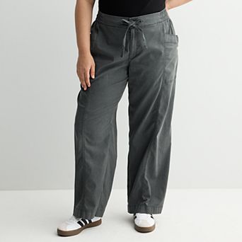 Plus Size SO® Mid-Rise Pull-On Utility Pants