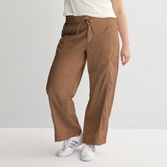 Plus Size SO® Mid-Rise Pull-On Utility Pants