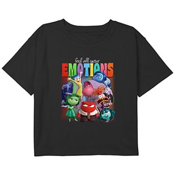 Disney / Pixar's Inside Out 2 Feel All Your Emotions Girls 7-16 Cropped Graphic Tee