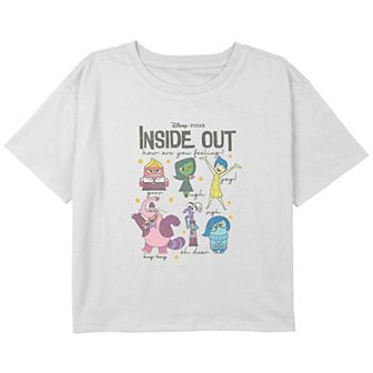 Disney / Pixar's Inside Out How Are You Feeling Girls 7-16 Cropped Graphic Tee
