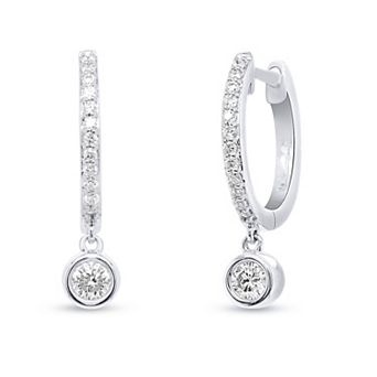 Ethique 1/3 Carat T.W. Lab-Grown Diamond Hoop Drop Earrings