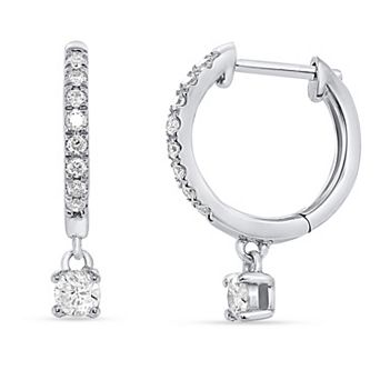 Ethique 1/3 Carat T.W. Lab-Grown Diamond Hoop Drop Earrings