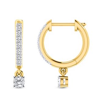 Ethique 1/3 Carat T.W. Lab-Grown Diamond Hoop Drop Earrings