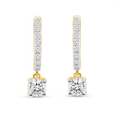 Ethique 1/2 Carat T.W. Lab-Grown Diamond Hoop Drop Earrings