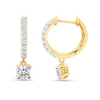 Ethique 1/2 Carat T.W. Lab-Grown Diamond Hoop Drop Earrings