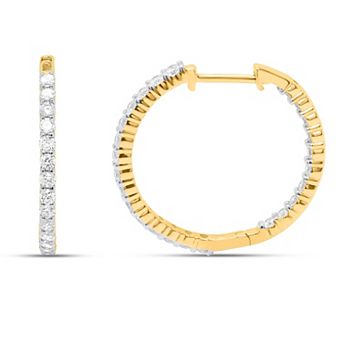 Ethique 1 Carat T.W. Lab-Grown Diamond Inside Out Hoop Earrings