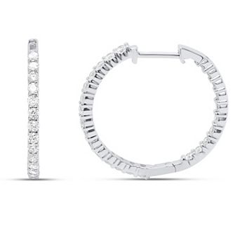 Ethique 1 Carat T.W. Lab-Grown Diamond Inside Out Hoop Earrings