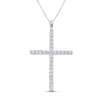 Ethique 1/2 Carat T.W. Lab-Grown Diamond Cross Pendant Necklace