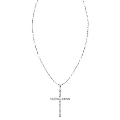 Ethique 1/2 Carat T.W. Lab-Grown Diamond Cross Pendant Necklace