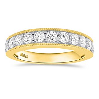 Ethique Sterling Silver 1 Carat T.W. Lab-Grown Diamond Band Ring