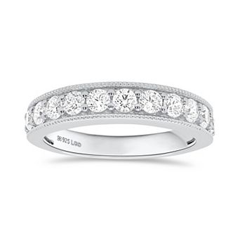 Ethique Two-Tone Sterling Silver 1 Carat T.W. Lab-Grown Diamond Band Ring