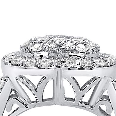 Ethique Sterling Silver 1 Carat T.W. Lab-Grown Diamond Heart Ring