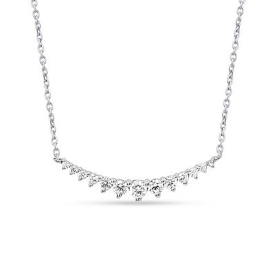 Ethique 1 Carat T.W. Lab-Grown Diamond Curved Bar Necklace & Stud Earring Set