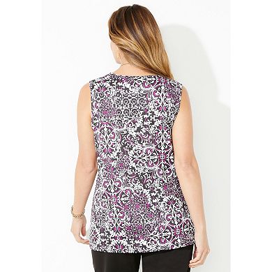 Catherines Women's Plus Size Anywear V-neck Tank