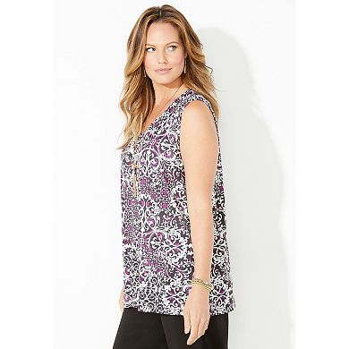Catherines Women's Plus Size Anywear V-Neck Tank