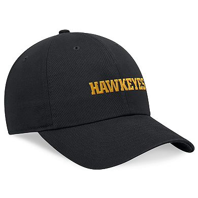 Men's Nike Black Iowa Hawkeyes 2024 On-Field Club Adjustable Hat