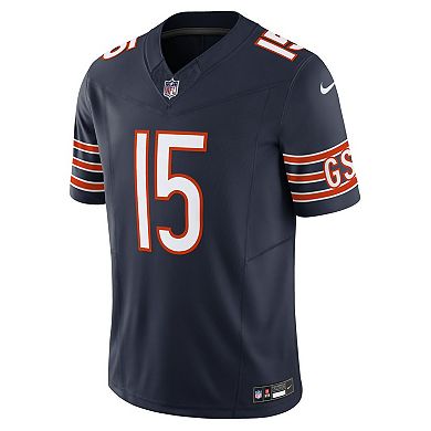 Men's Nike Rome Odunze Navy Chicago Bears Vapor F.U.S.E. Limited Jersey
