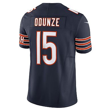 Men's Nike Rome Odunze Navy Chicago Bears Vapor F.U.S.E. Limited Jersey