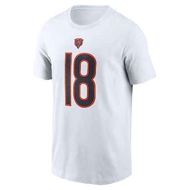 Men's Nike Caleb Williams White Chicago Bears Fuse Name & Number T-Shirt