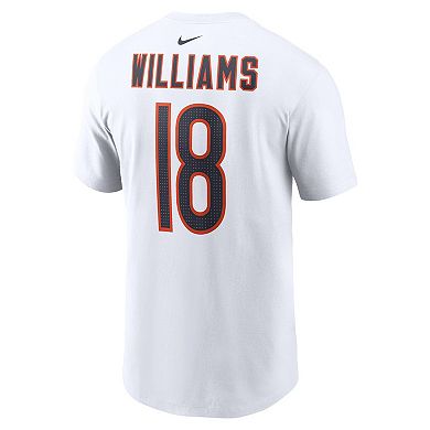 Men's Nike Caleb Williams White Chicago Bears Fuse Name & Number T-Shirt