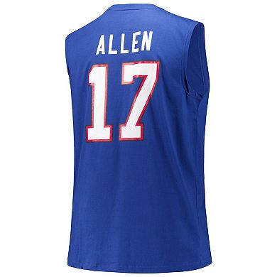 Men's Fanatics Josh Allen Royal Buffalo Bills Big & Tall Muscle Tank Top