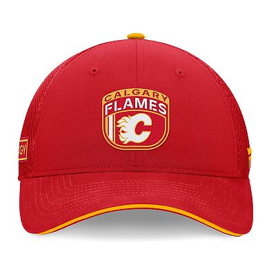 Men's Fanatics Red Calgary Flames 2024 NHL Draft On Stage Trucker Adjustable Hat