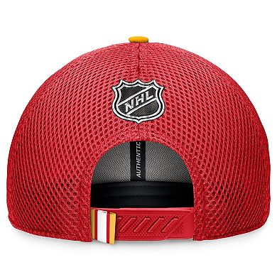 Men's Fanatics Red Calgary Flames 2024 NHL Draft On Stage Trucker Adjustable Hat