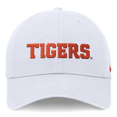 Men's Nike White Clemson Tigers 2024 On-Field Club Adjustable Hat