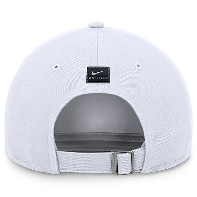Men's Nike White Clemson Tigers 2024 On-Field Club Adjustable Hat