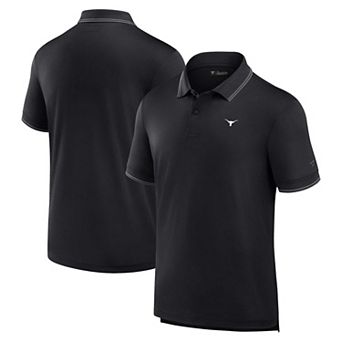 Men's Fanatics Black Texas Longhorns Front Office Pique Polo