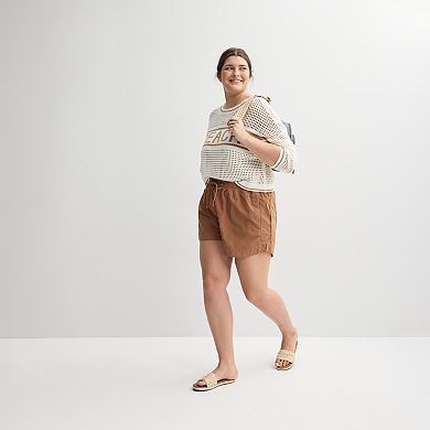 Juniors' Plus Size SO® Pull On Dolphin Hem Shorts