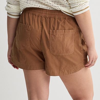 Juniors' Plus Size SO® Pull On Dolphin Hem Shorts