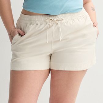 Juniors' Plus Size SO® Pull On Dolphin Hem Shorts