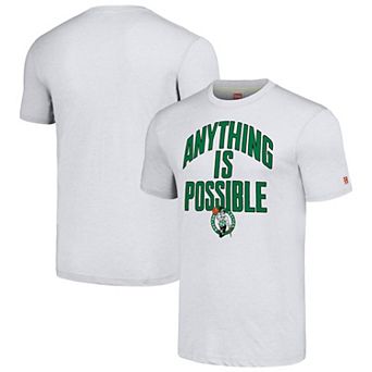 Unisex Homage Ash Boston Celtics Anything Is PossibleÂ Tri-Blend T-Shirt