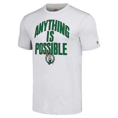 Unisex Homage Ash Boston Celtics Anything Is PossibleÂ Tri-Blend T-Shirt