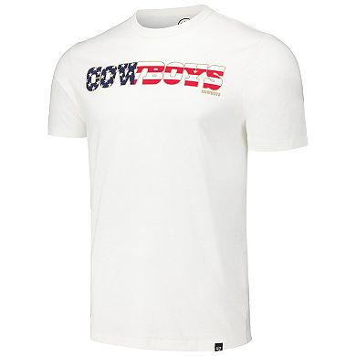 Men's '47 White Dallas Cowboys Flag Script Franklin T-Shirt