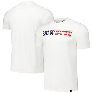 Men's '47 White Dallas Cowboys Flag Script Franklin T-Shirt