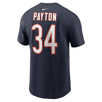 Men's Nike Walter Payton Navy Chicago Bears Retired Player Name & Number T-Shirt