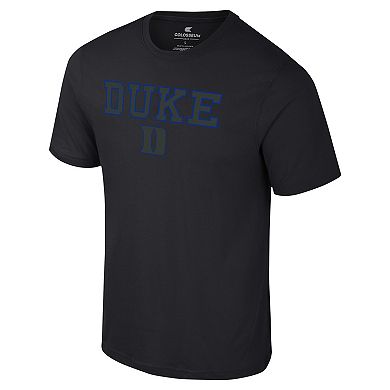 Men's Colosseum Black Duke Blue Devils Color Pop Active Blend T-Shirt