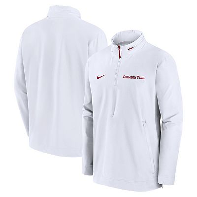 Men's Nike White Alabama Crimson Tide Sideline Coaches Quarter-Zip