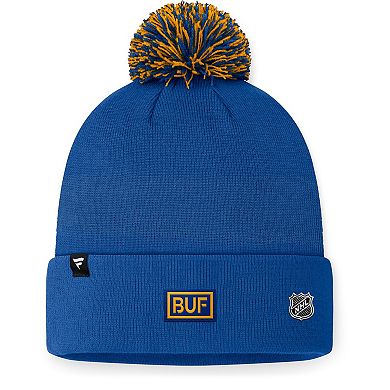 Men's Fanatics Royal Buffalo Sabres 2024 NHL Draft Cuffed Knit Hat with Pom