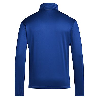 Men's adidas Royal Kansas Jayhawks 2024 Coaches Sideline Quarter-Zip Top