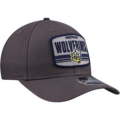 Men's New Era Charcoal Michigan Wolverines Team Elevated 9SEVENTY Stretch-Snap Adjustable Hat