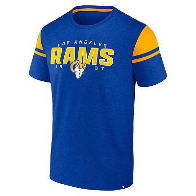 Men s Fanatics Royal Los Angeles Rams Old School Play Slub T Shirt